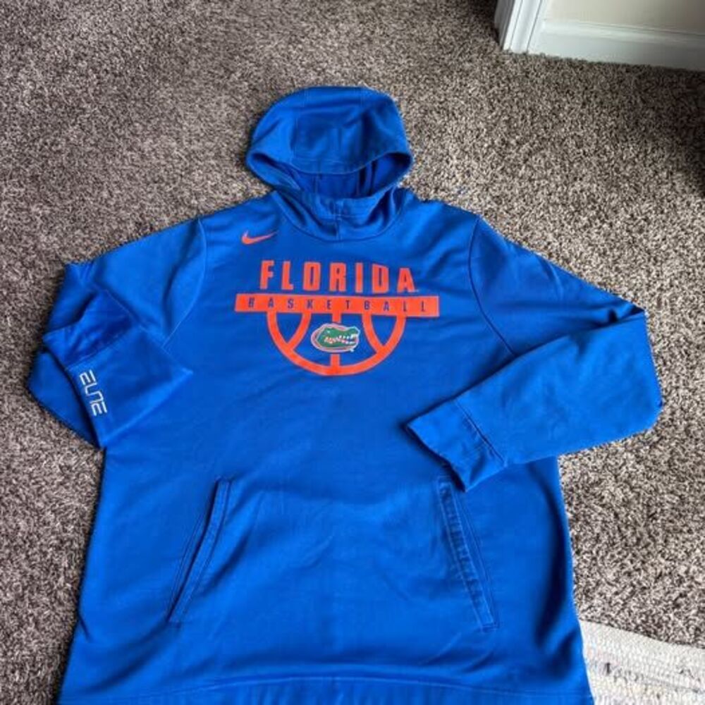 Nike Florida Basketball Elite Hoodie Blue Men's XL